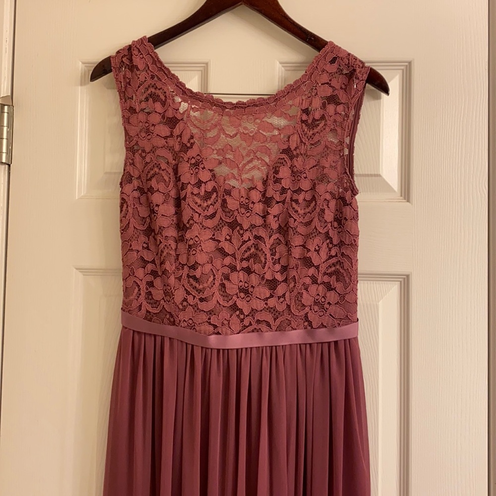 David’s Bridal bridesmaid dress (F19328)in Chianti